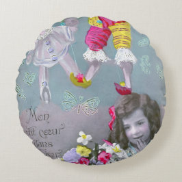 Mon petite coeur dans ce baiser 2 rond kussen