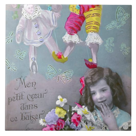 Mon petite coeur dans ce baiser 2 tegeltje (Voorkant)