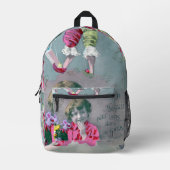 Mon petite coeur dans ce baiser bedrukte rugzak (Voorkant)