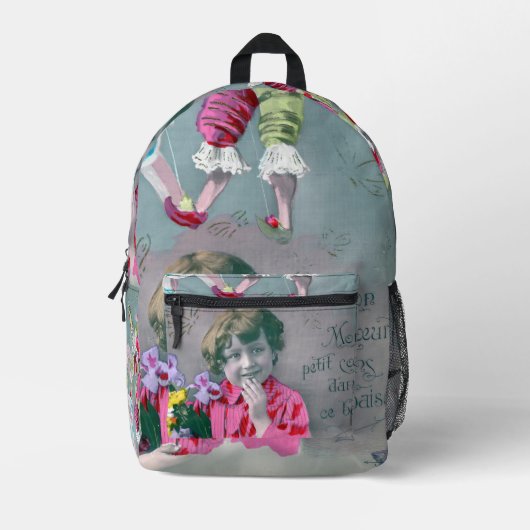 Mon petite coeur dans ce baiser bedrukte rugzak (Voorkant)