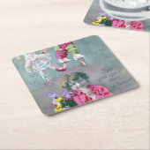 Mon petite coeur dans ce baiser kartonnen onderzetters (Schuin)