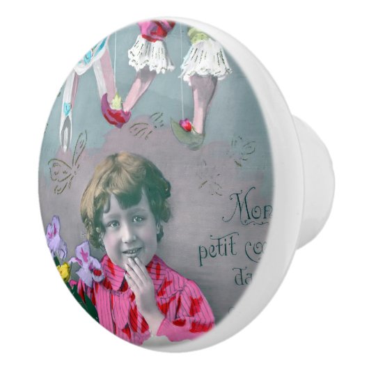 Mon petite coeur dans ce baiser keramische knop (Rechts)