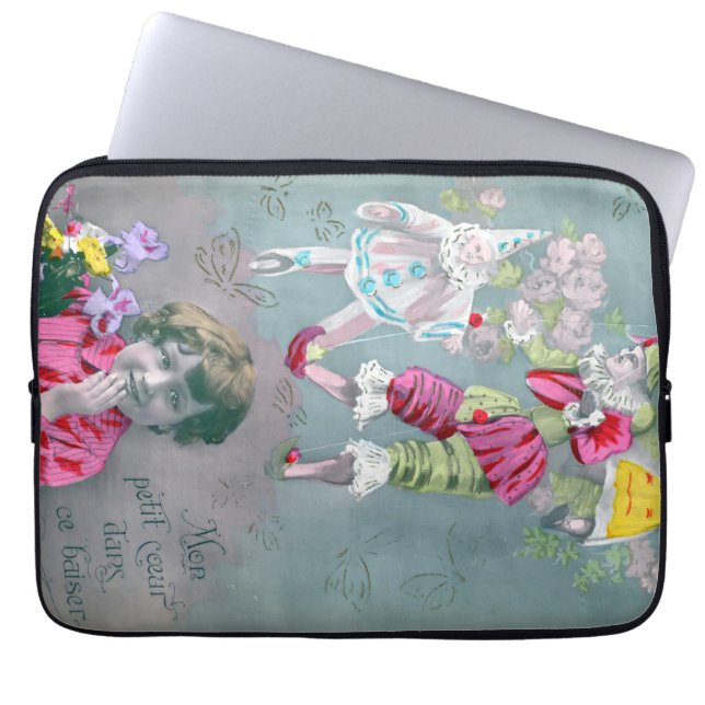 Mon petite coeur dans ce baiser laptop sleeve (Voorkant)
