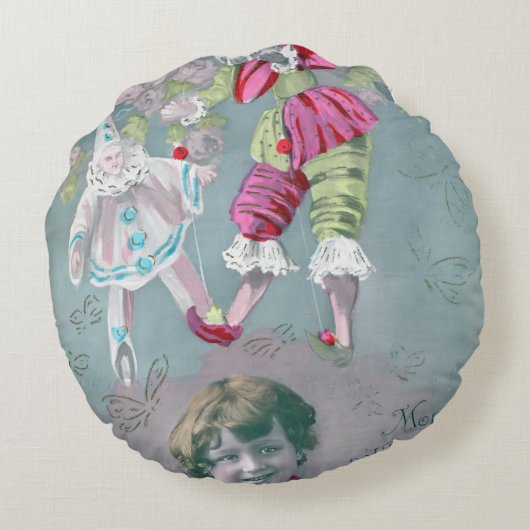 Mon petite coeur dans ce baiser rond kussen (Achterkant)