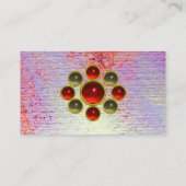 MON Red Ruby, grijs Agate, helder rood, wit, viole Visitekaartje (Achterkant)