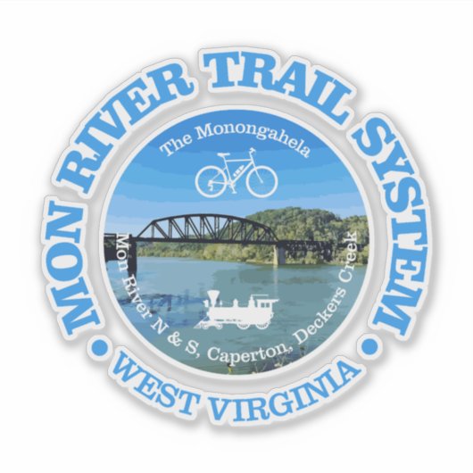 Mon River Trail Systeem (fietsen c) Sticker (Voorkant)