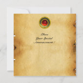 MON robijn agaat perkament Kaart (Achterkant)