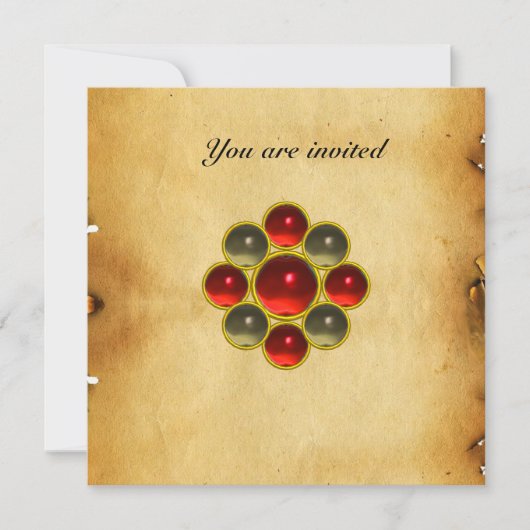 MON robijn agaat perkament Kaart (Voorkant)