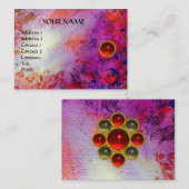 MON RUBY, AGATA helder rood paars goud Visitekaartje (Voorkant / Achterkant)