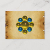 MON TOPAZ, SAPHIRE, felle perkament Visitekaartje (Achterkant)