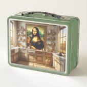 Mona afbeelding is in een keuken (Achterkant)