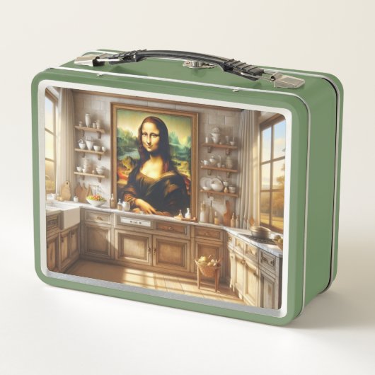 Mona afbeelding is in een keuken (Achterkant)