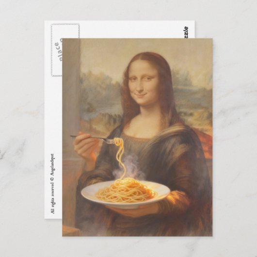 Mona and her Spaghetti Briefkaart (Voorkant / Achterkant)