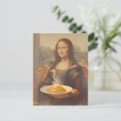 Mona and her Spaghetti Dinner Briefkaart (Staand voorkant)