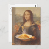Mona and her Spaghetti Dinner Briefkaart (Voorkant / Achterkant)