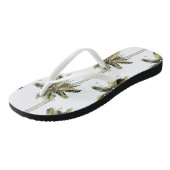 MONA Beach Watercolor Palmboom Trouw Flip Flops (Schuin)
