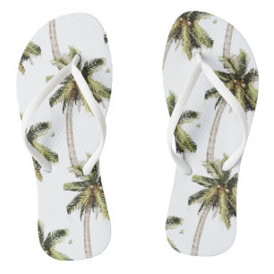 MONA Beach Watercolor Palmboom Trouw Flip Flops