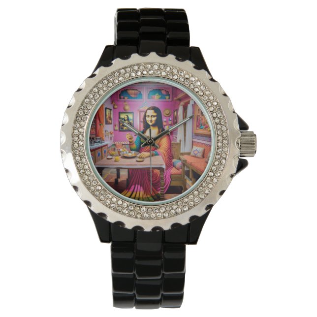 Mona die Indische gerechten eet Horloge (Voorkant)