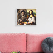Mona Does da Vinci Canvas Afdruk (Insitu (Woonkamer))