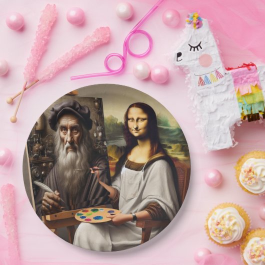 Mona Does da Vinci Papieren Bordje (Feest)
