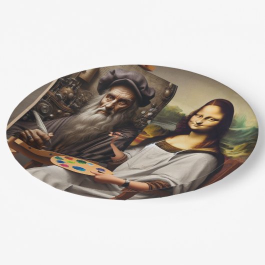 Mona Does da Vinci Papieren Bordje (Gekanteld)