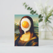 Mona Egg op Haar Gezicht Parodie fijn kunst Briefkaart (Staand voorkant)