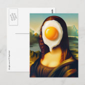 Mona Egg op Haar Gezicht Parodie fijn kunst Briefkaart (Voorkant / Achterkant)