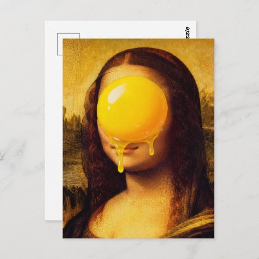 Mona Egg Yolk Funny Briefkaart (Voorkant / Achterkant)