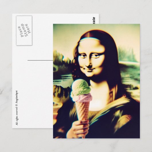 Mona en een ijsje briefkaart (Voorkant / Achterkant)