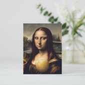 Mona en een planeet briefkaart (Staand voorkant)