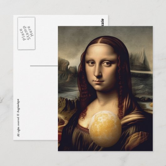 Mona en een planeet briefkaart (Voorkant / Achterkant)