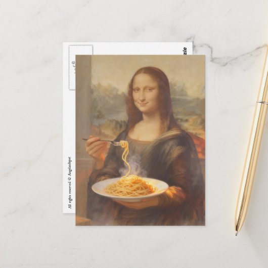 Mona en haar Spaghetti Briefkaart (Voorkant / Achterkant in situ)
