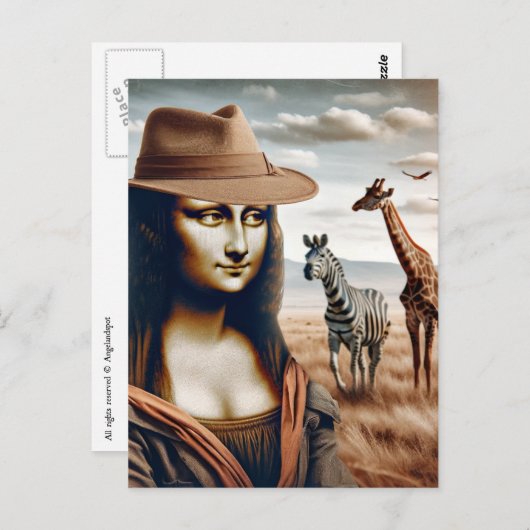 Mona gaat op Safari Briefkaart (Voorkant / Achterkant)