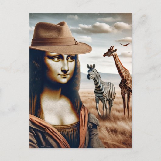 Mona gaat op Safari Briefkaart (Voorkant)