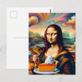 Mona geniet van pompoentaart briefkaart (Voorkant / Achterkant)