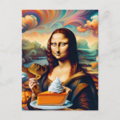 Mona geniet van pompoentaart briefkaart (Voorkant)