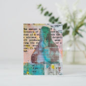 Mona Gestempeld Mixed Media Briefkaart (Staand voorkant)