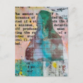 Mona Gestempeld Mixed Media Briefkaart (Voorkant)