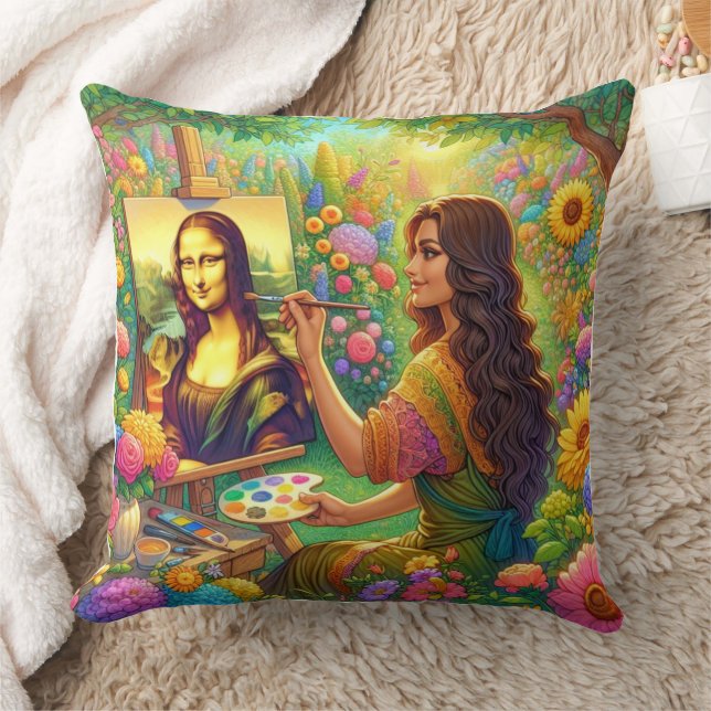 Mona is drawing Mona Kussen (Deken)