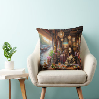 Mona is in een Thais restaurant Kussen