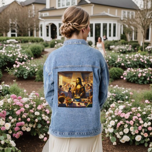 Mona kookt voor kinderen denim jacket (Huwelijk Achterkant)