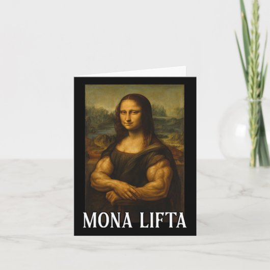 Mona Lifta Bodybuilding Grappig Cadeau Kaart (Voorkant)