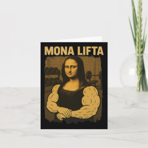Mona Lifta Gym Workout Grappig Mona Lisa Fitness V Kaart