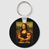 Mona Lifta Spier Mona Lisa Bodybuilder Gym en Art Sleutelhanger (Voorkant)