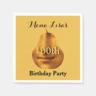 Mona Lisa 100th Birthday Party Paper Napkins Servet