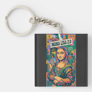 Mona Lisa 2.0 Modern Pop Art Influencer Poster - S Sleutelhanger