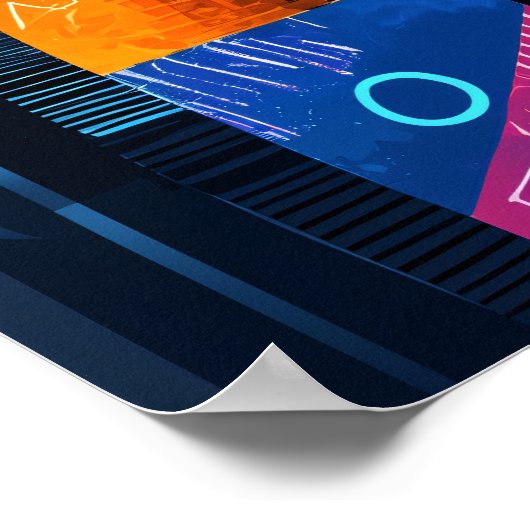 Mona Lisa – Abstracte geometrische herinterpretati Poster (Hoek)