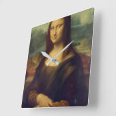 Mona Lisa Acryl Vierkante Wandklok (Hoek)