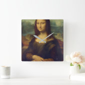 Mona Lisa Acryl Vierkante Wandklok (Huis)