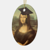 Mona Lisa Afstudeerhoed Keramisch Ornament (Links)